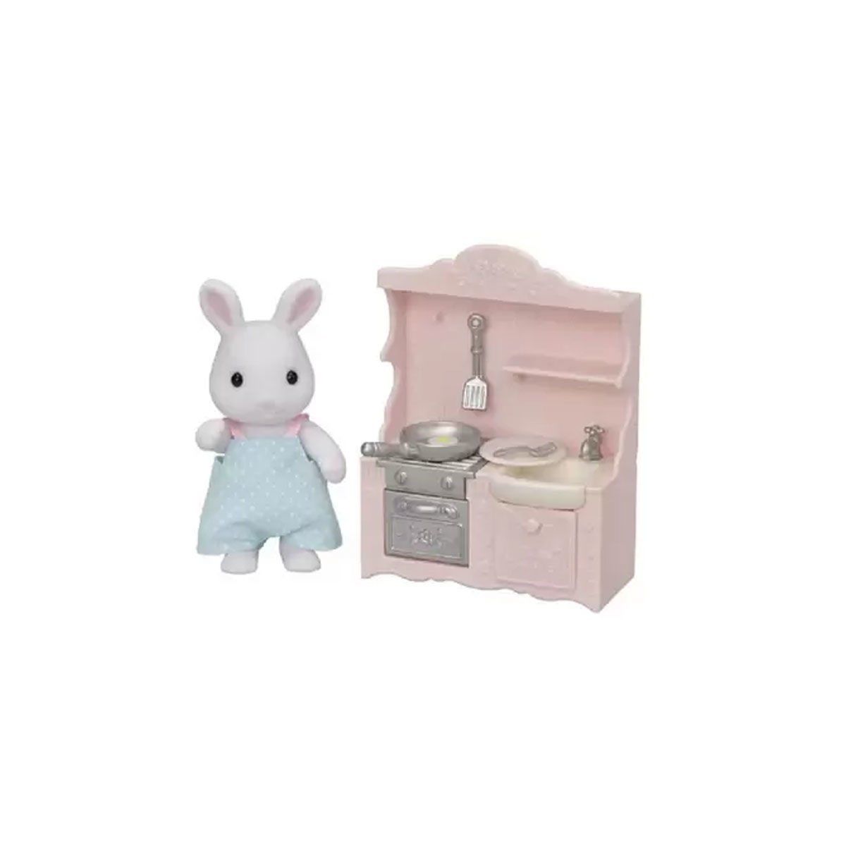 Sylvanian Families-Sylvanian Families Kar Tavşanı Babanın Yemek Pişirme Seti +3 Yaş-Figür Oyuncaklar-2-Milagron.com