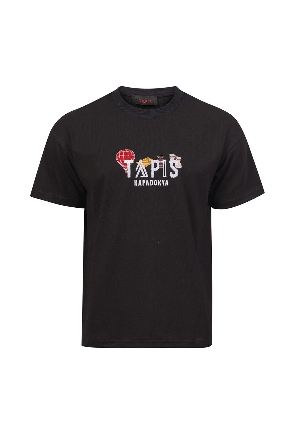 Tapis-Lands Of Tapis – Oversized Black Kapadokya Tshirt-T-Shirts-1-Milagron.com