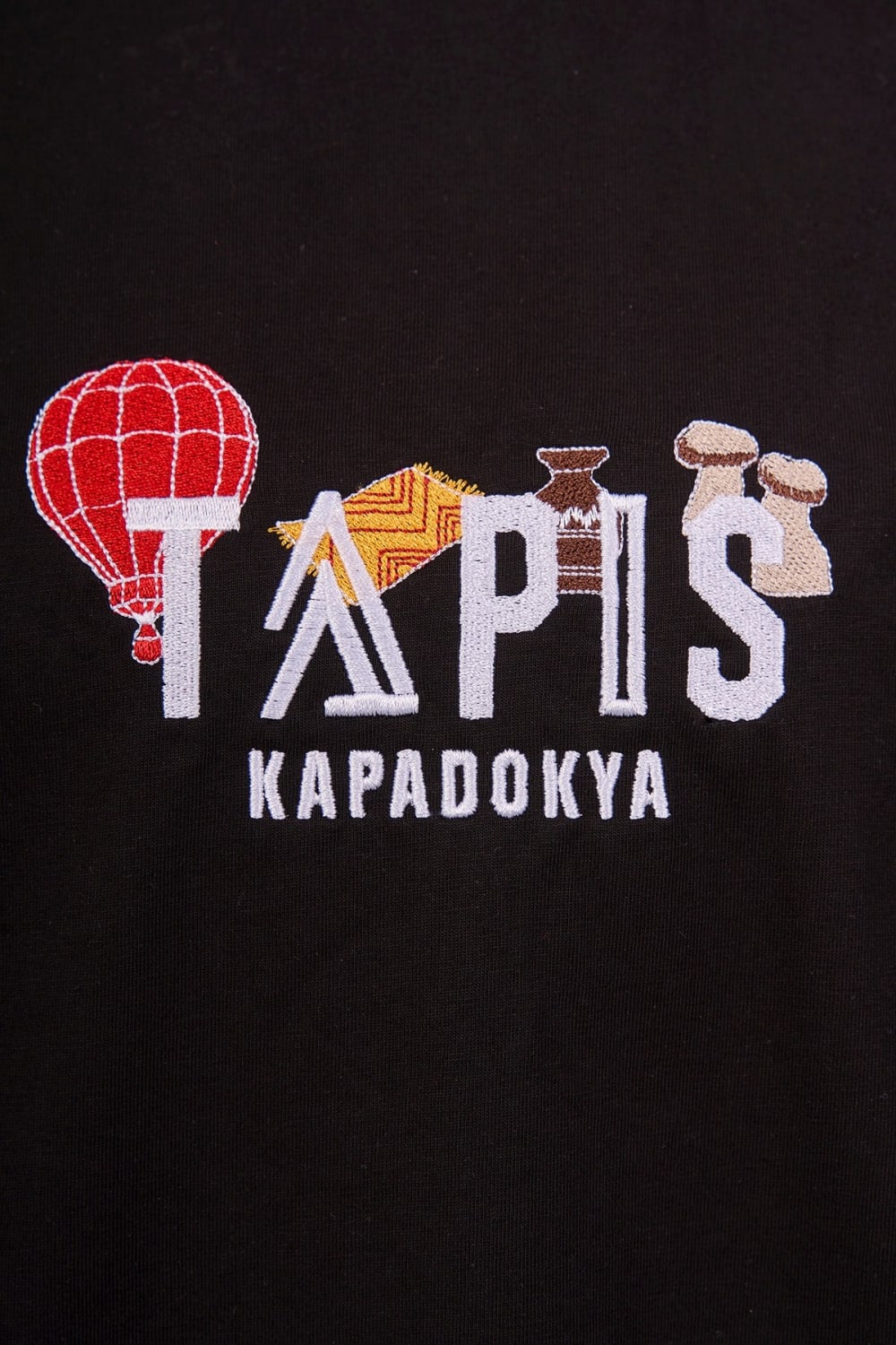 Tapis-Lands Of Tapis – Oversized Black Kapadokya Tshirt-T-Shirts-3-Milagron.com