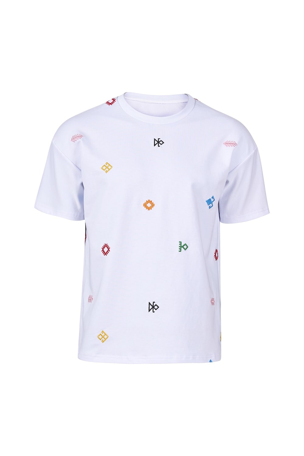 Tapis-Symbols Of Anatolia Oversized White Tshirt 011-T-Shirts-1-Milagron.com