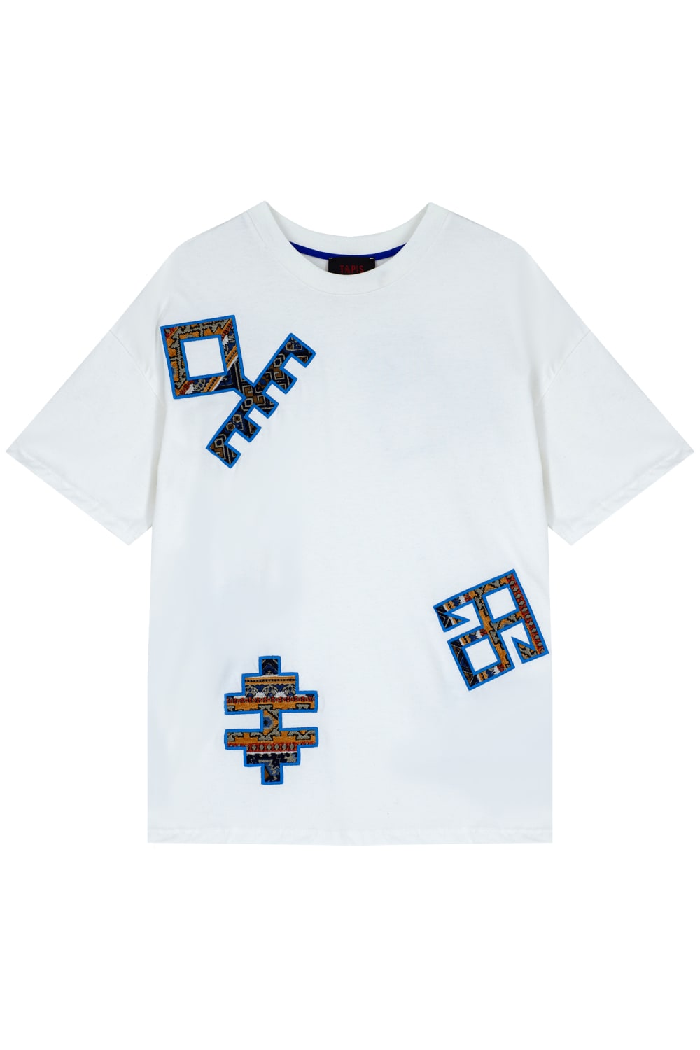 Tapis-Symbols Of Anatolia Oversized White Tshirt 021-T-Shirts-1-Milagron.com