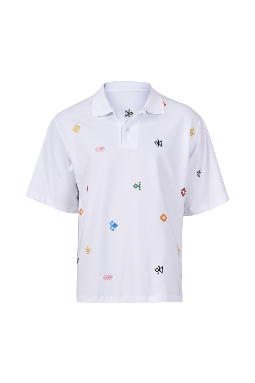 Tapis-Symbols Of Anatolia White Polo-T-Shirts-1-Milagron.com