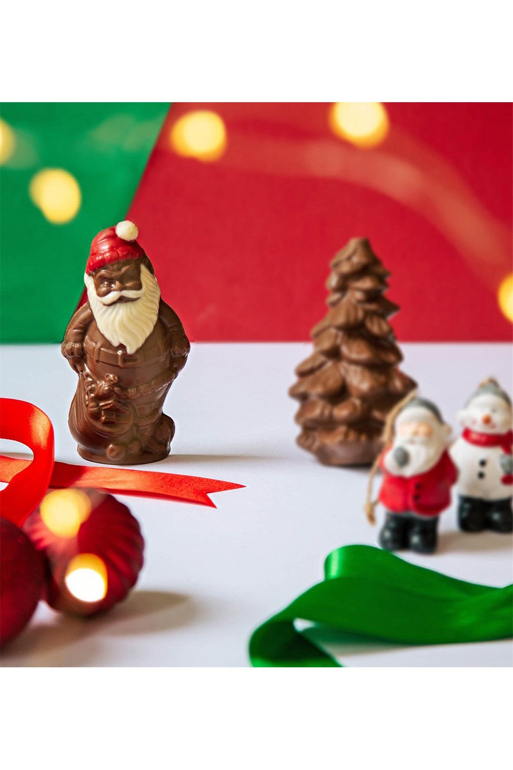 Tatlistan-2 Boyutlu Noel Baba Şeklinde Yılbaşı Çikolatası-Çikolata-2-Milagron.com