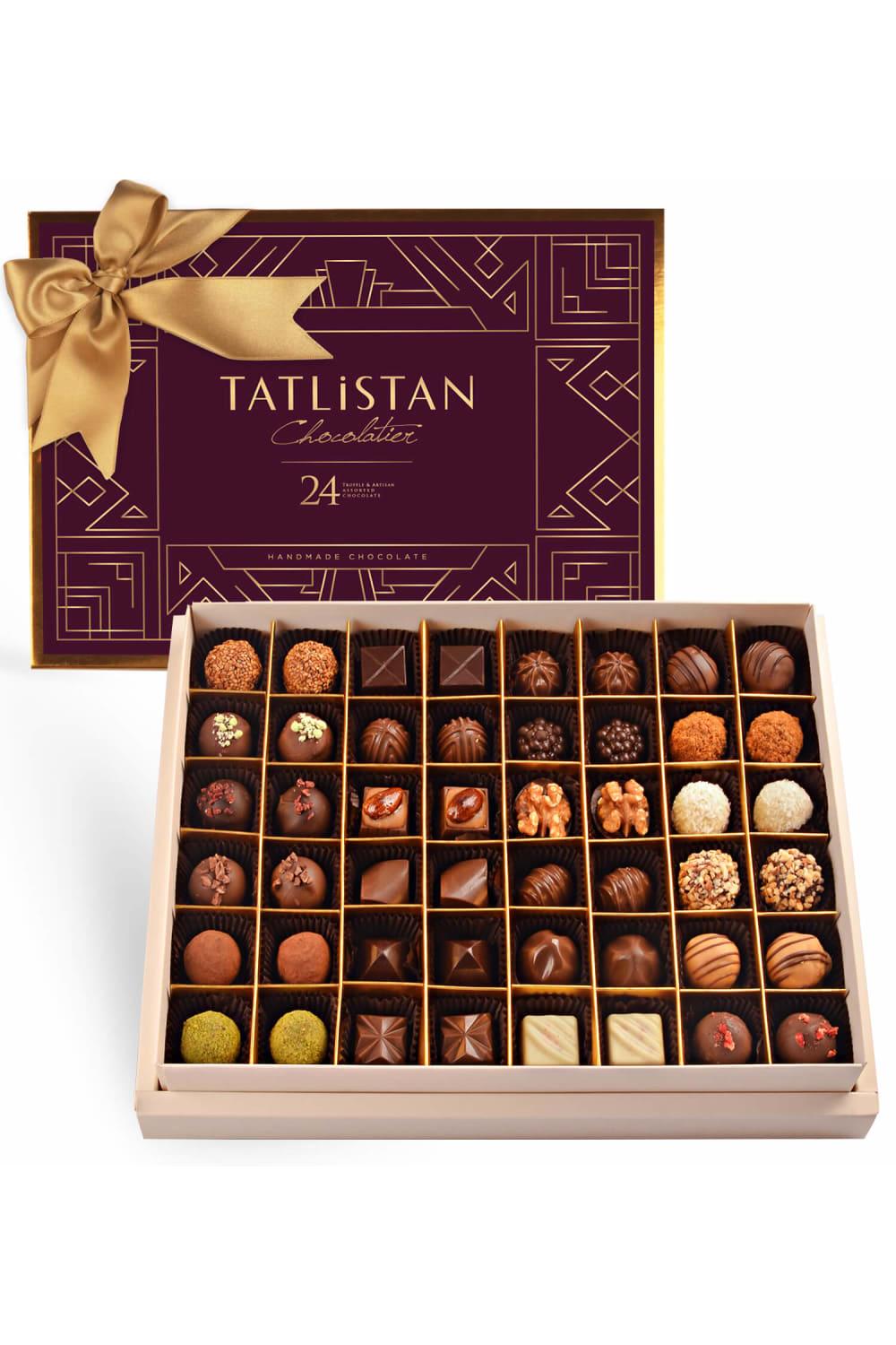 Tatlistan-24 Çeşitli Artisan ve Trüf Çikolata 48'li-Çikolata-1-Milagron.com