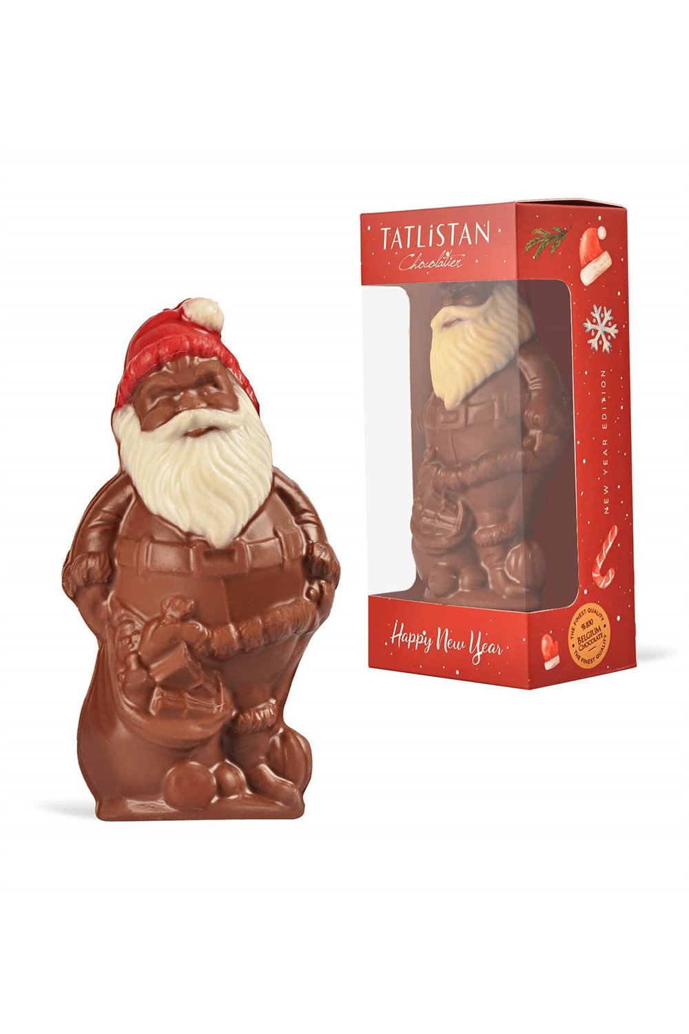 Tatlistan-3 Boyutlu Noel Baba Şeklinde Yılbaşı Çikolatası-Çikolata-2-Milagron.com