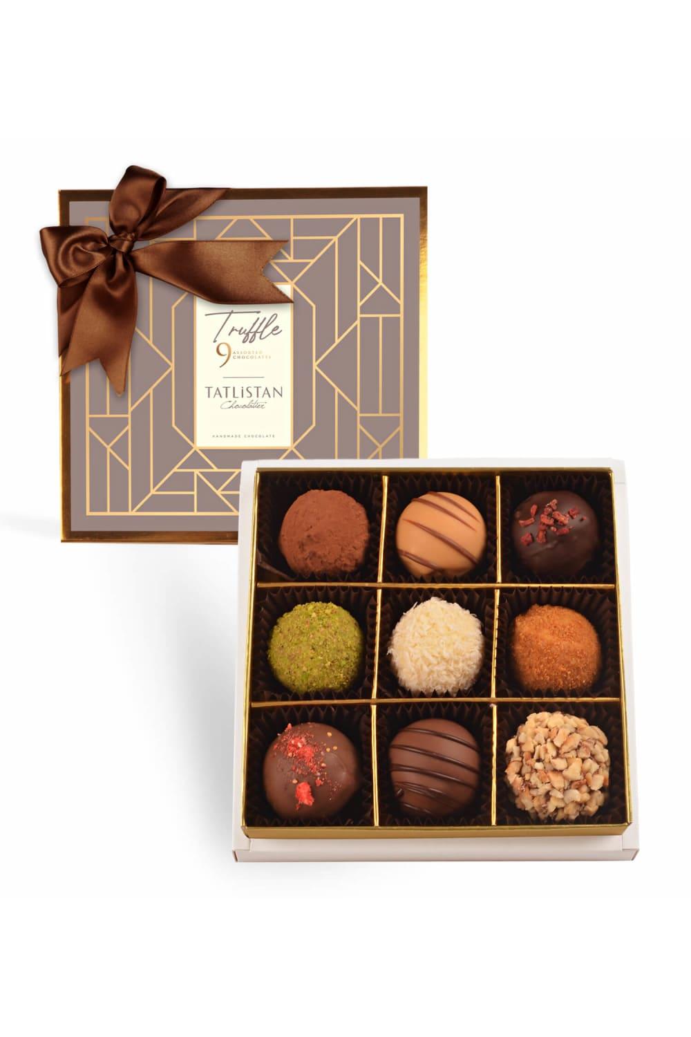 Tatlistan-9 Çeşitli Trüf Çikolata 9'lu-Çikolata-1-Milagron.com