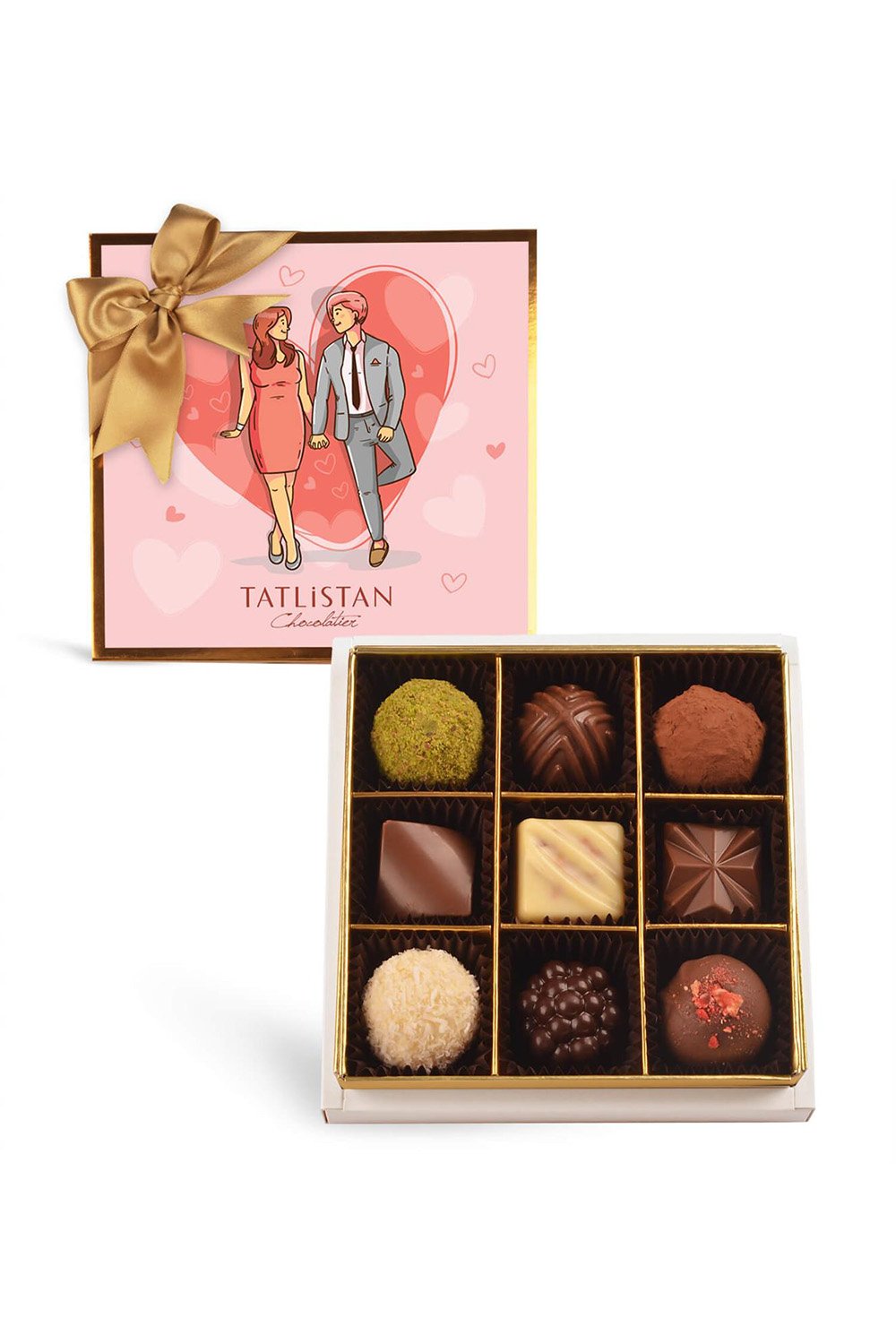 Tatlistan-Aşka Bakış | 9 Çeşitli Artisan Çikolata 9'lu-Çikolata-1-Milagron.com