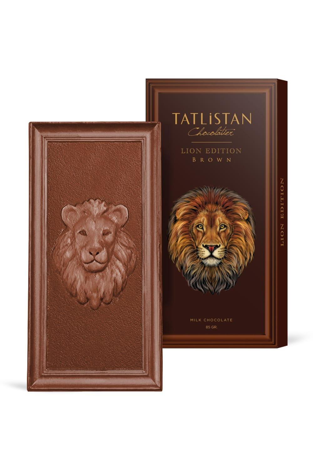 Tatlistan-Aslan Figürlü Sütlü Tablet Çikolata - Çerçeve Serisi-Çikolata-1-Milagron.com