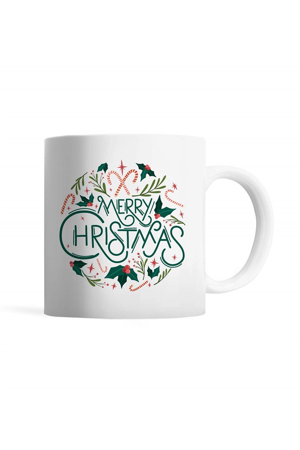 Tatlistan-Desenli Merry Christmas Kupa Bardak-Bardak-1-Milagron.com