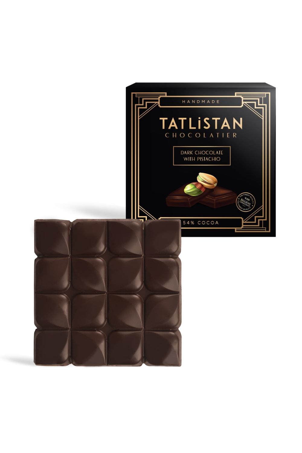 Tatlistan-Fıstıklı Bitter Kare Tablet Çikolata-Çikolata-1-Milagron.com