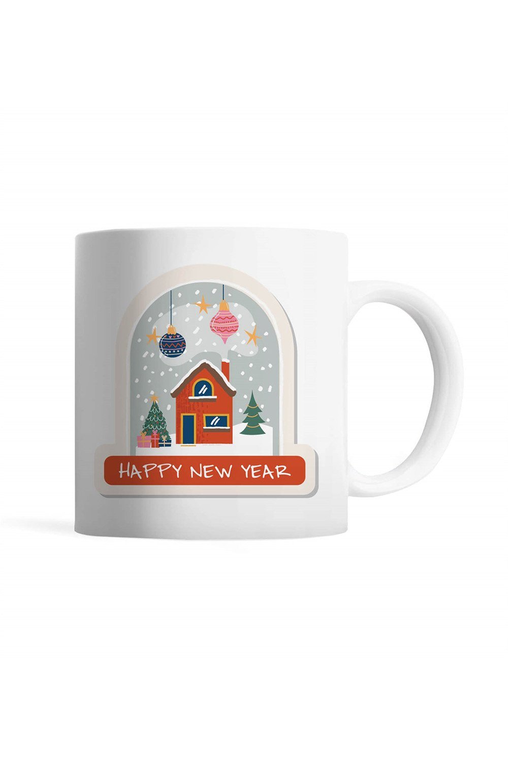 Tatlistan-Happy New Year Kar Küreli Hediye Kupa Bardak-Bardak-1-Milagron.com