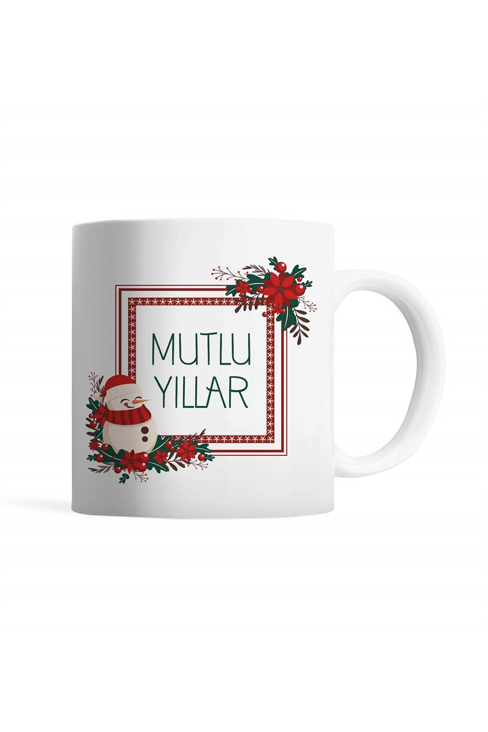 Tatlistan-Kardan Adamlı Mutlu Yıllar Kupa Bardak-Bardak-1-Milagron.com