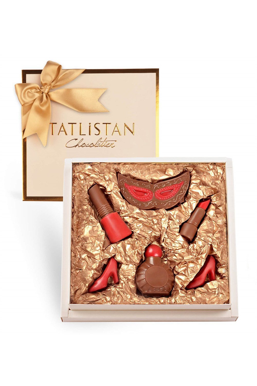 Tatlistan-Maskeli, Parfümlü, Kırmızı Ruj Ve Ojeli Party Çikolatası-Çikolata-1-Milagron.com