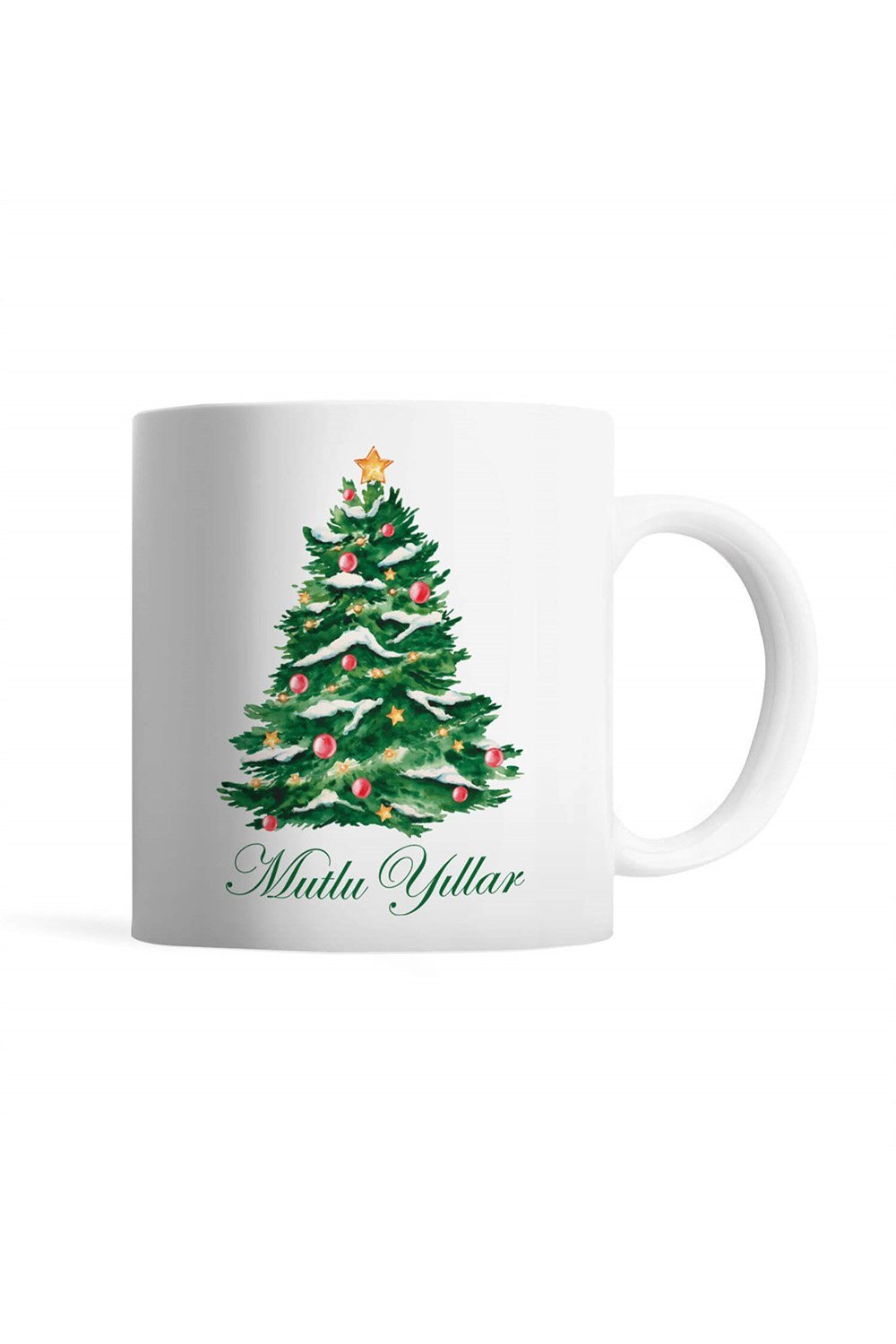 Tatlistan-Mutlu Yıllar Yılbaşı Ağacı Hediye Kupa Bardak-Bardak-1-Milagron.com