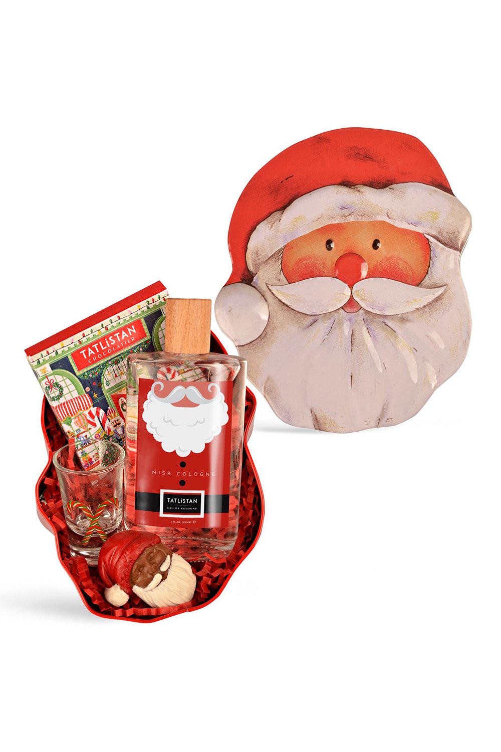 Tatlistan-Noel Baba Şeklinde Metal Kutuda Çikolatalı Hediye Seti - Limited Edition-Çikolata-1-Milagron.com