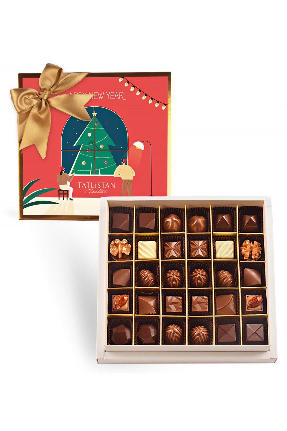 Tatlistan-Penceredeki Yılbaşı Ağacı 15 Çeşitli Artisan Çikolata 30'lu-Çikolata-1-Milagron.com
