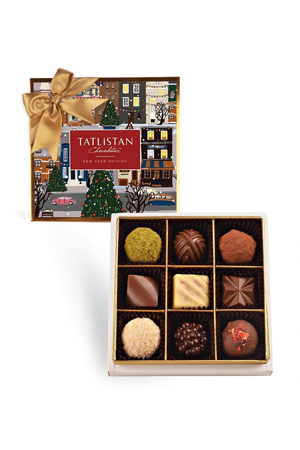 Tatlistan-Şehirde Yeni Yıl 9 Çeşitli Artisan Ve Trüf Çikolata 9'lu-Çikolata-1-Milagron.com