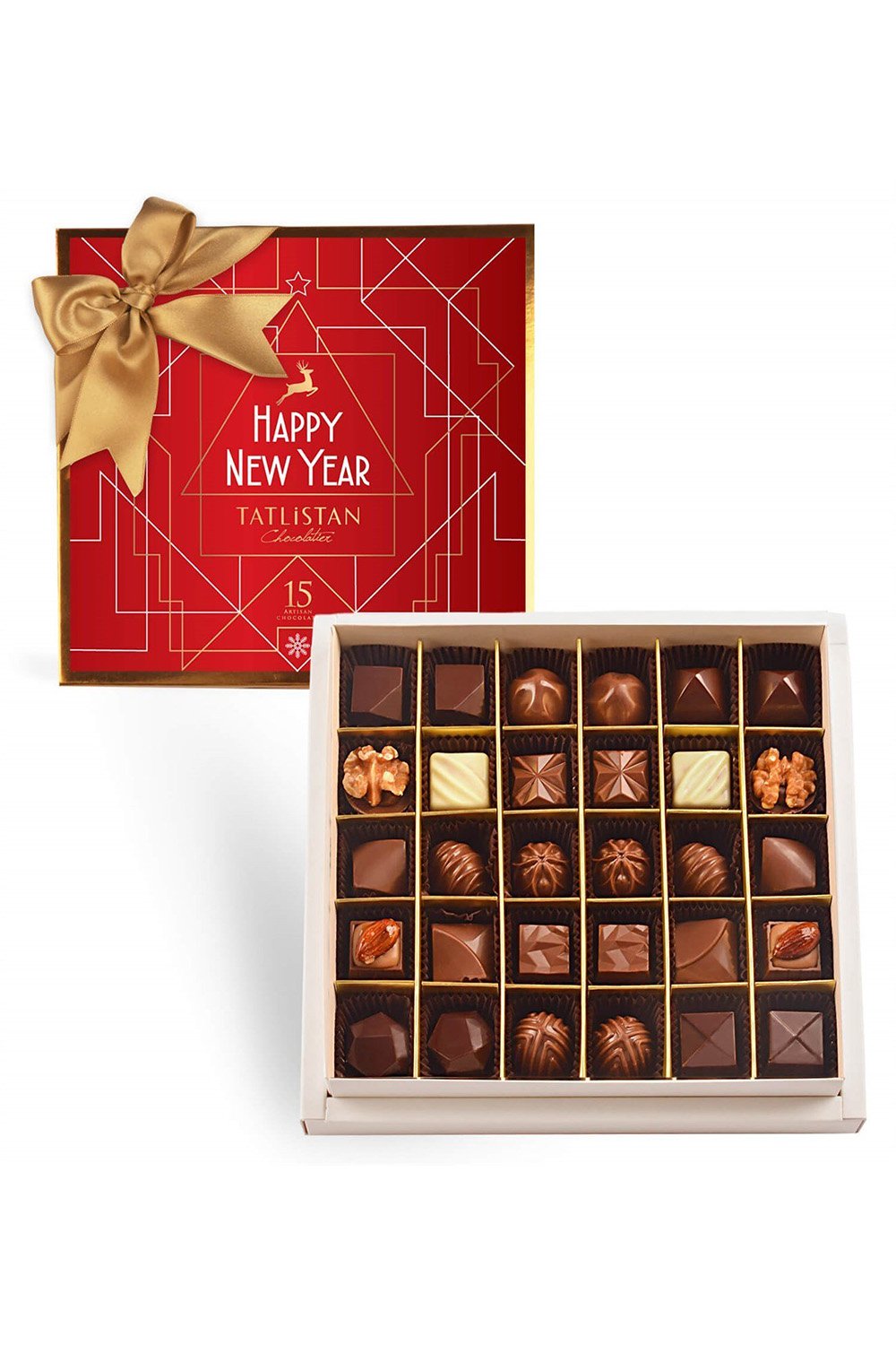 Tatlistan-Yeni Yıl Çizgileri 15 Çeşitli Artisan Çikolata 30'lu-Çikolata-1-Milagron.com