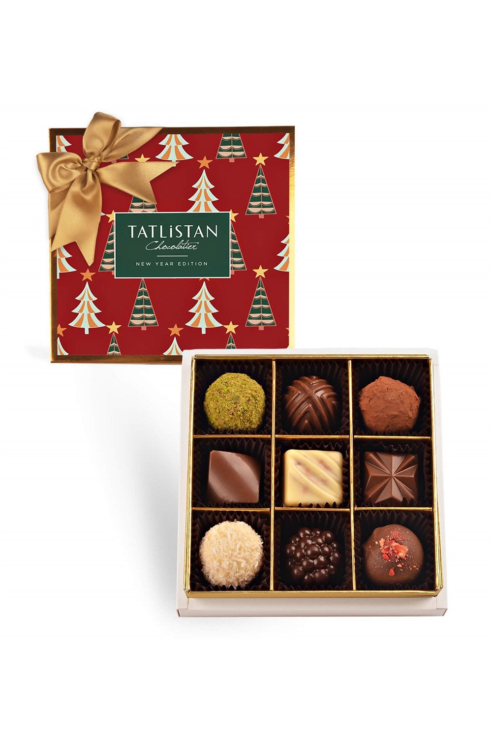 Tatlistan-Yılbaşı Ağaçları 9 Çeşitli Artisan Ve Trüf Çikolata 9'lu-Çikolata-1-Milagron.com