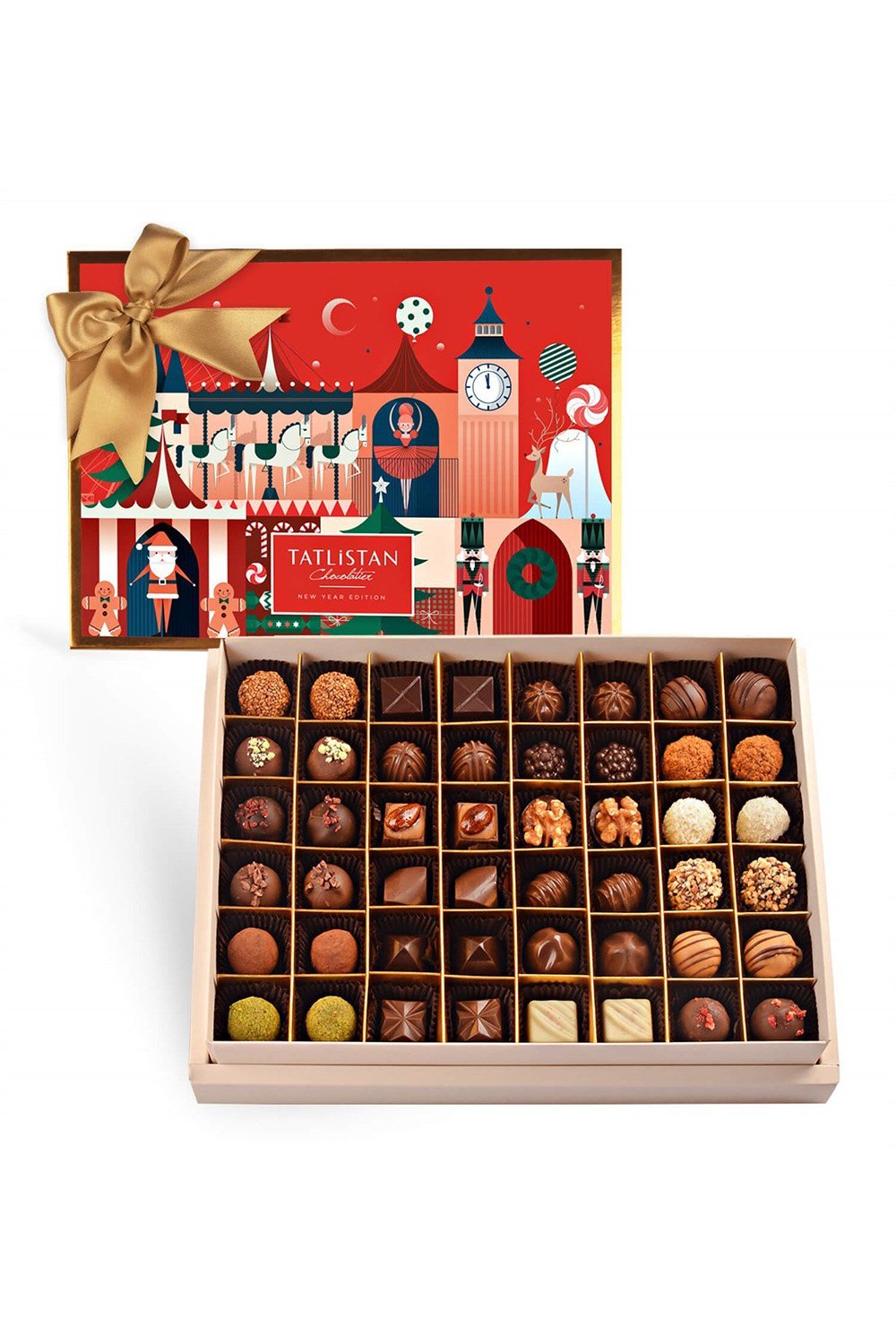 Tatlistan-Yılbaşı Karnavalı 24 Çeşitli Artisan Ve Trüf Çikolata 48'li-Çikolata-1-Milagron.com