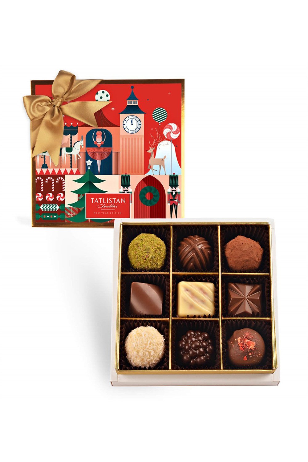 Tatlistan-Yılbaşı Karnavalı 9 Çeşitli Artisan Ve Trüf Çikolata 9'lu-Çikolata-1-Milagron.com