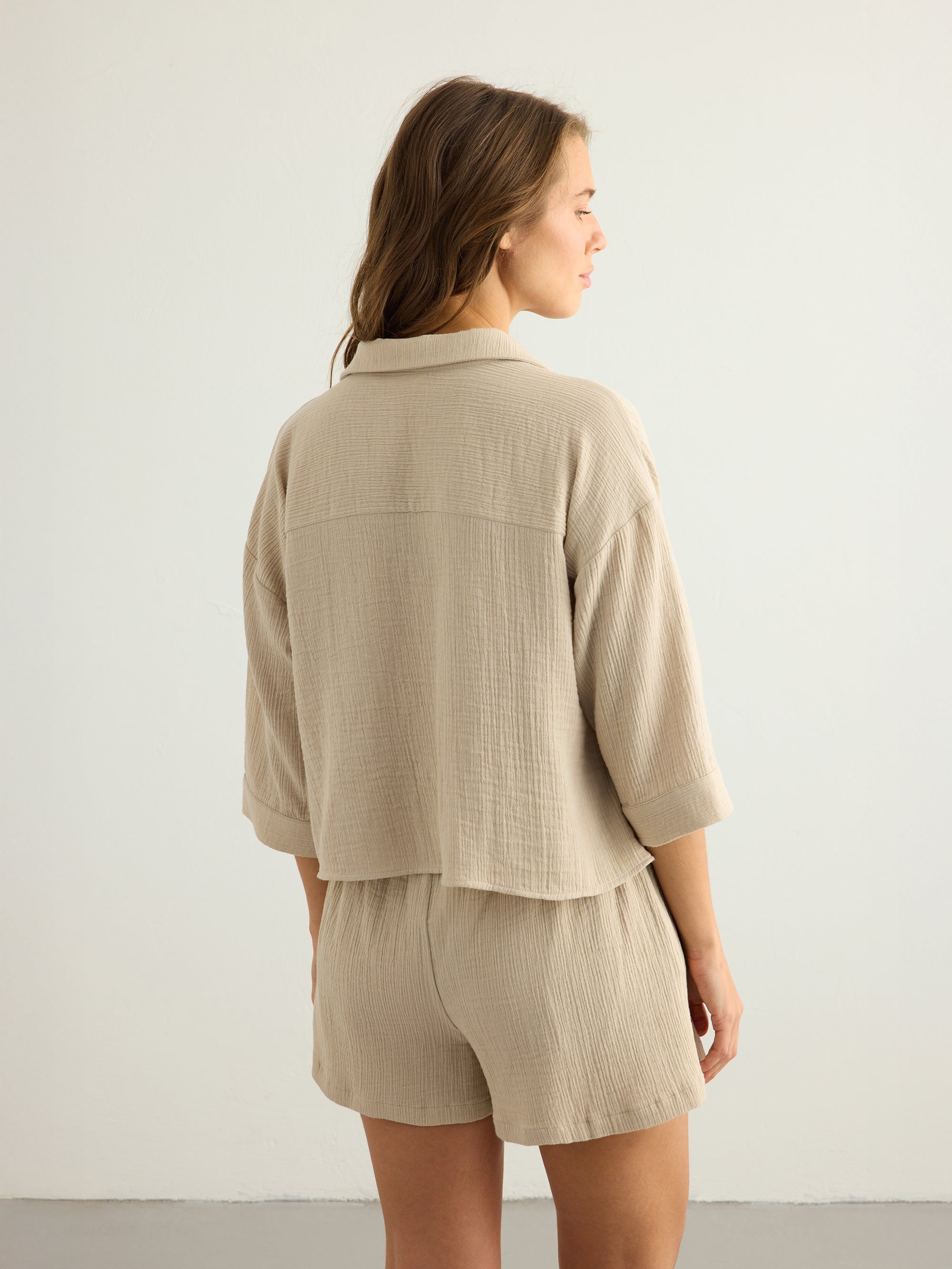 Aura Drawstring Shorts - Oatmeal