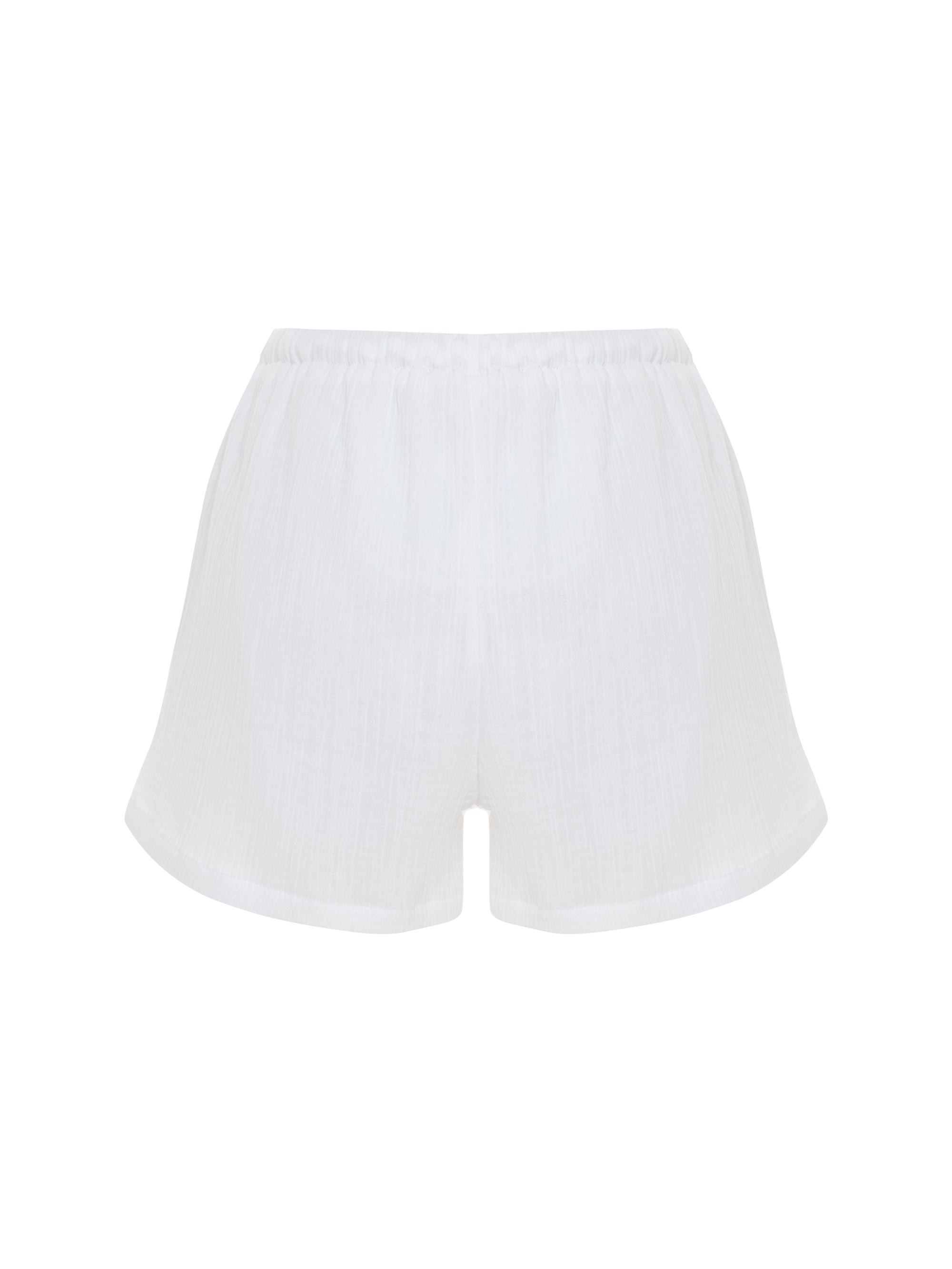 Aura Drawstring Shorts - White