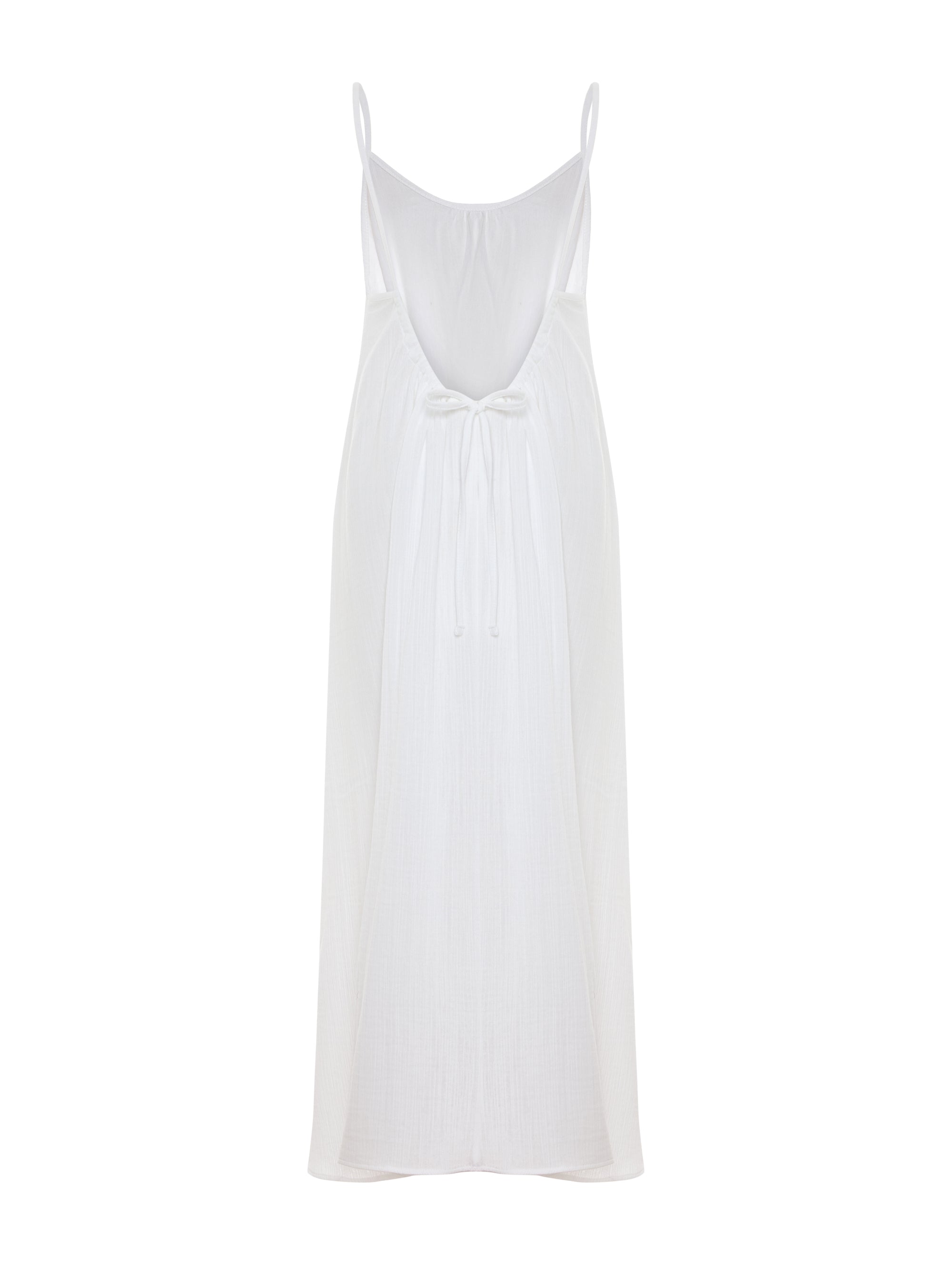 Aura Low Back Maxi Dress - White