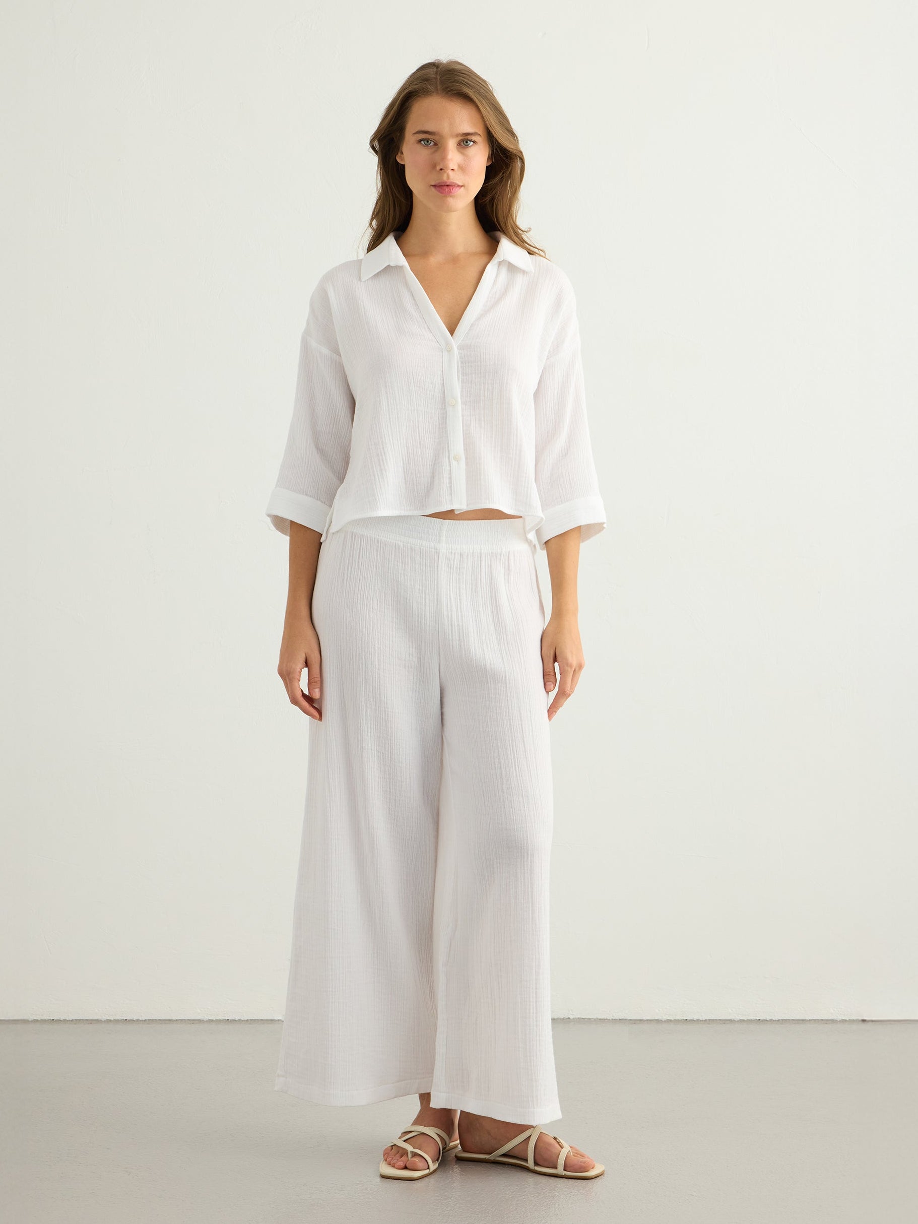 Aura Mini Shirt - White