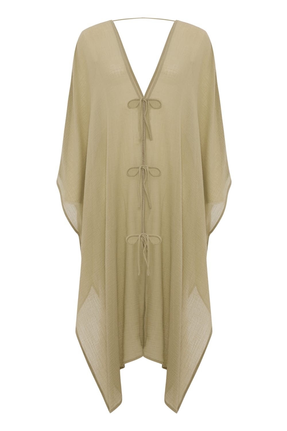 The Handloom-Bodrum Ties Kaftan Khaki Green-Kaftan-7-Milagron.com