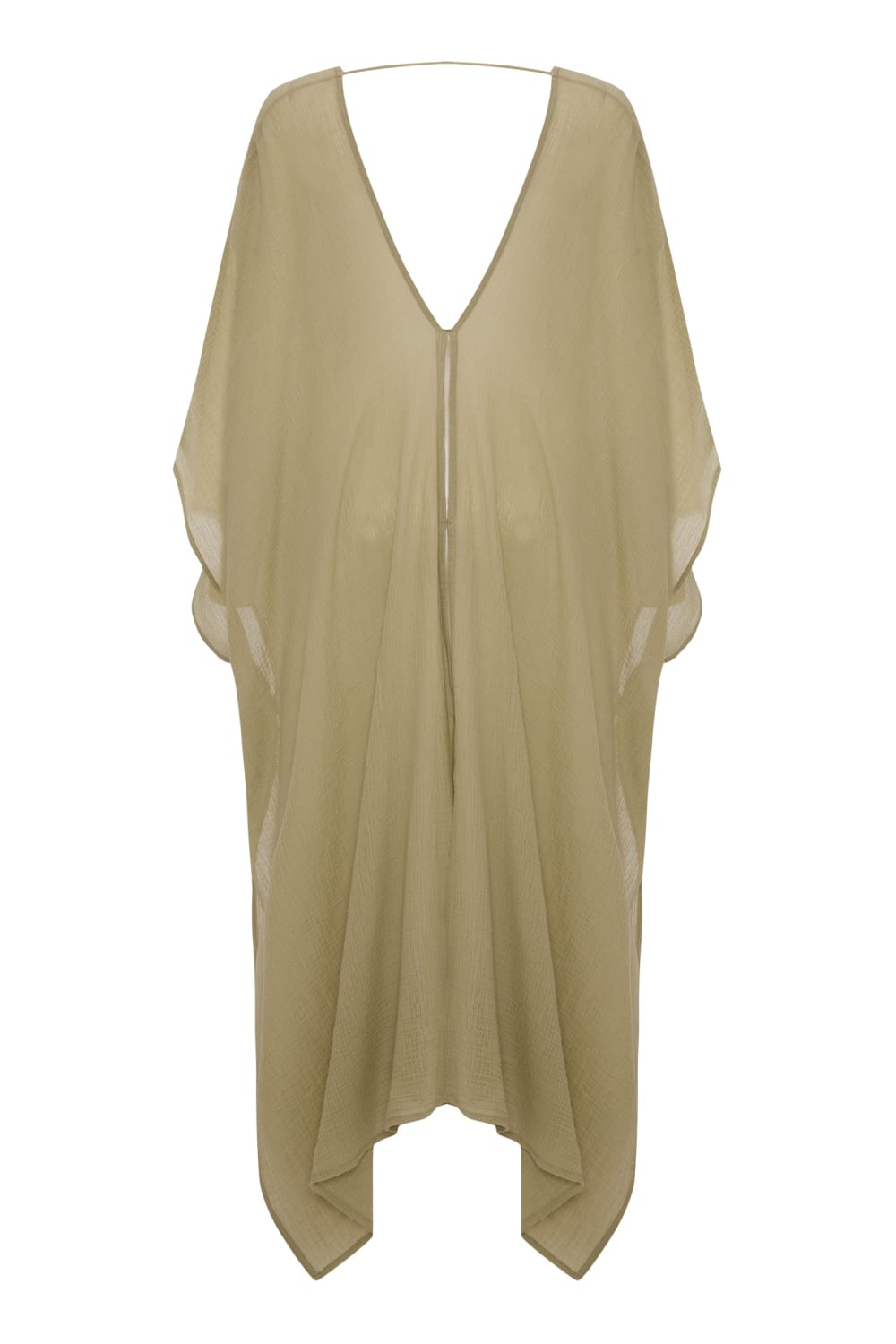 The Handloom-Bodrum Ties Kaftan Khaki Green-Kaftan-8-Milagron.com