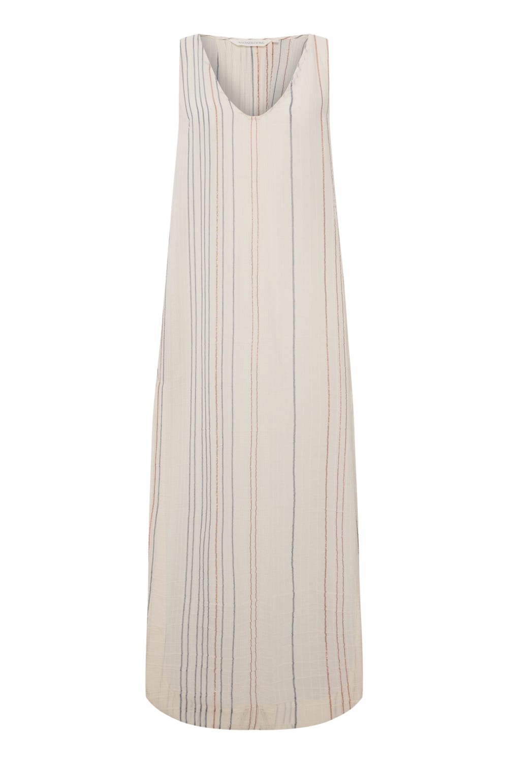 The Handloom-Day Break Dress Natural With Stripes-Elbise-7-Milagron.com