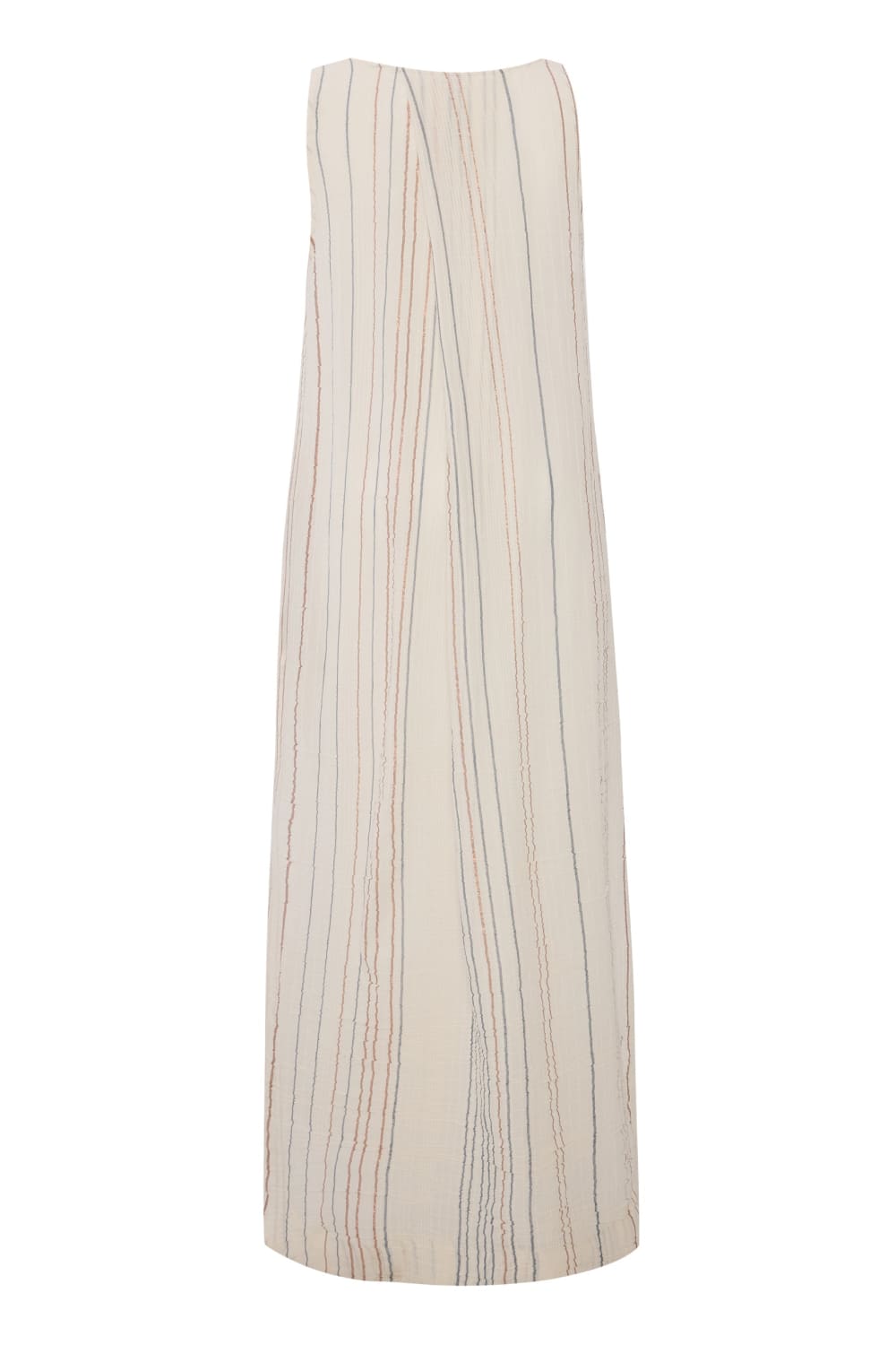 The Handloom-Day Break Dress Natural With Stripes-Elbise-8-Milagron.com