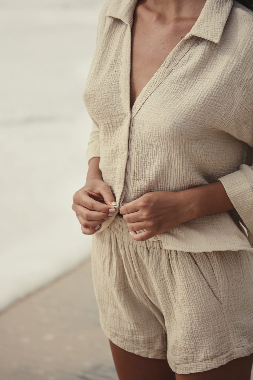 The Handloom-Echo Boy Short Oatmeal-Şort-3-Milagron.com