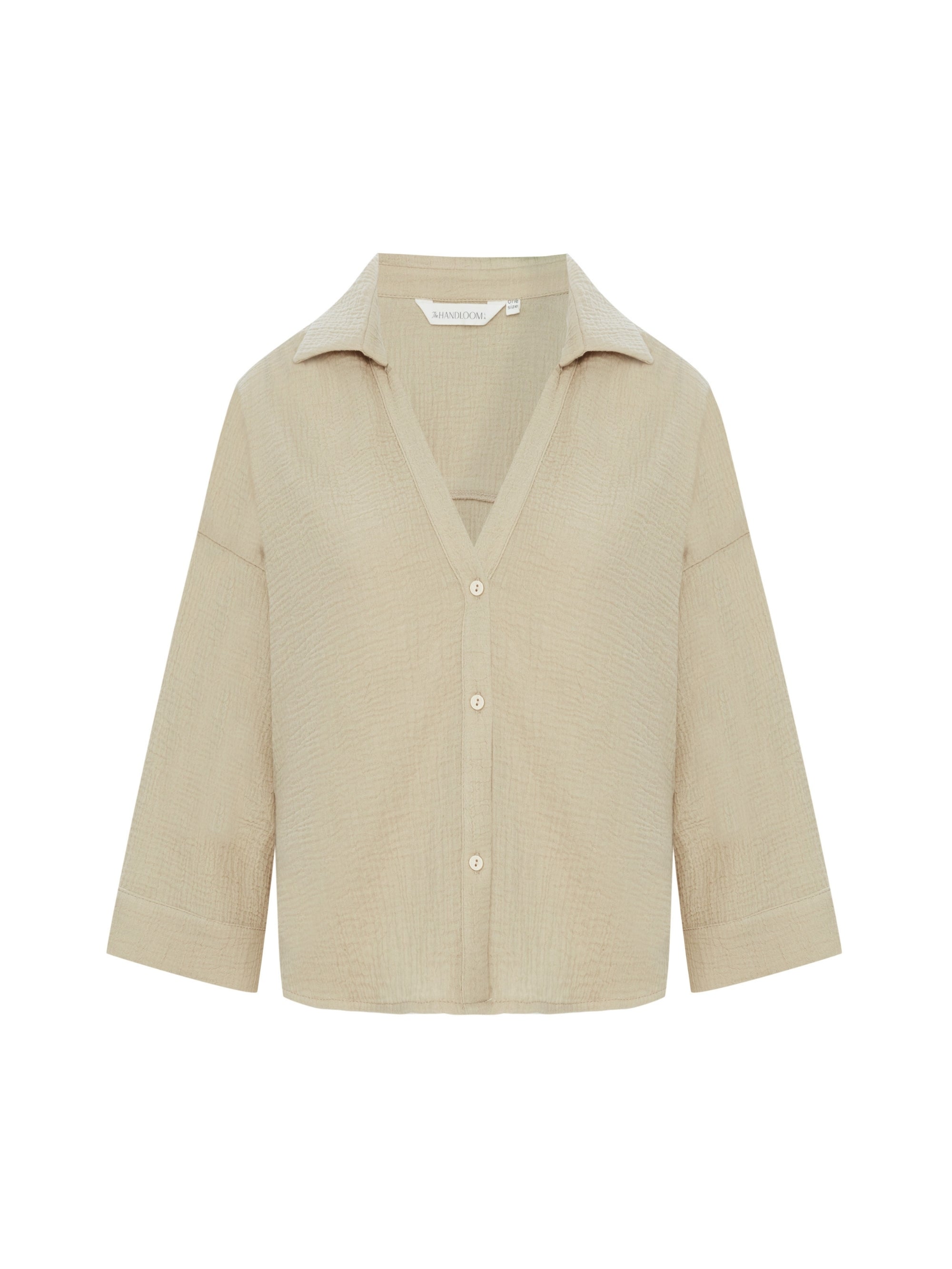 The Handloom-Echo Mini Shirt Oatmeal-Gömlek-8-Milagron.com