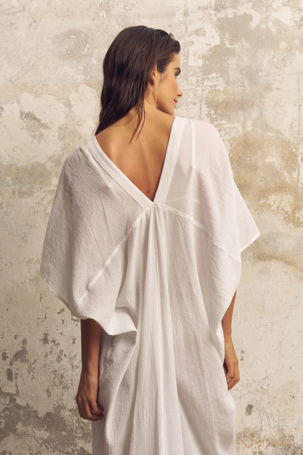 The Handloom-Esti Tunic White-Kaftan-4-Milagron.com