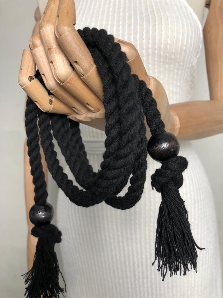 The Handloom-Gia Rope Belt Black-Kemer-4-Milagron.com