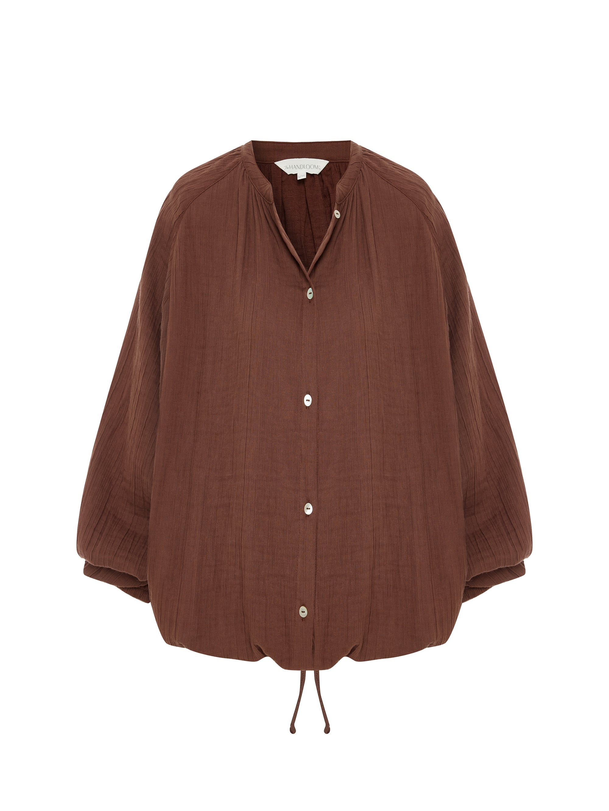Kaya Buttoned Blouse - Terracotta