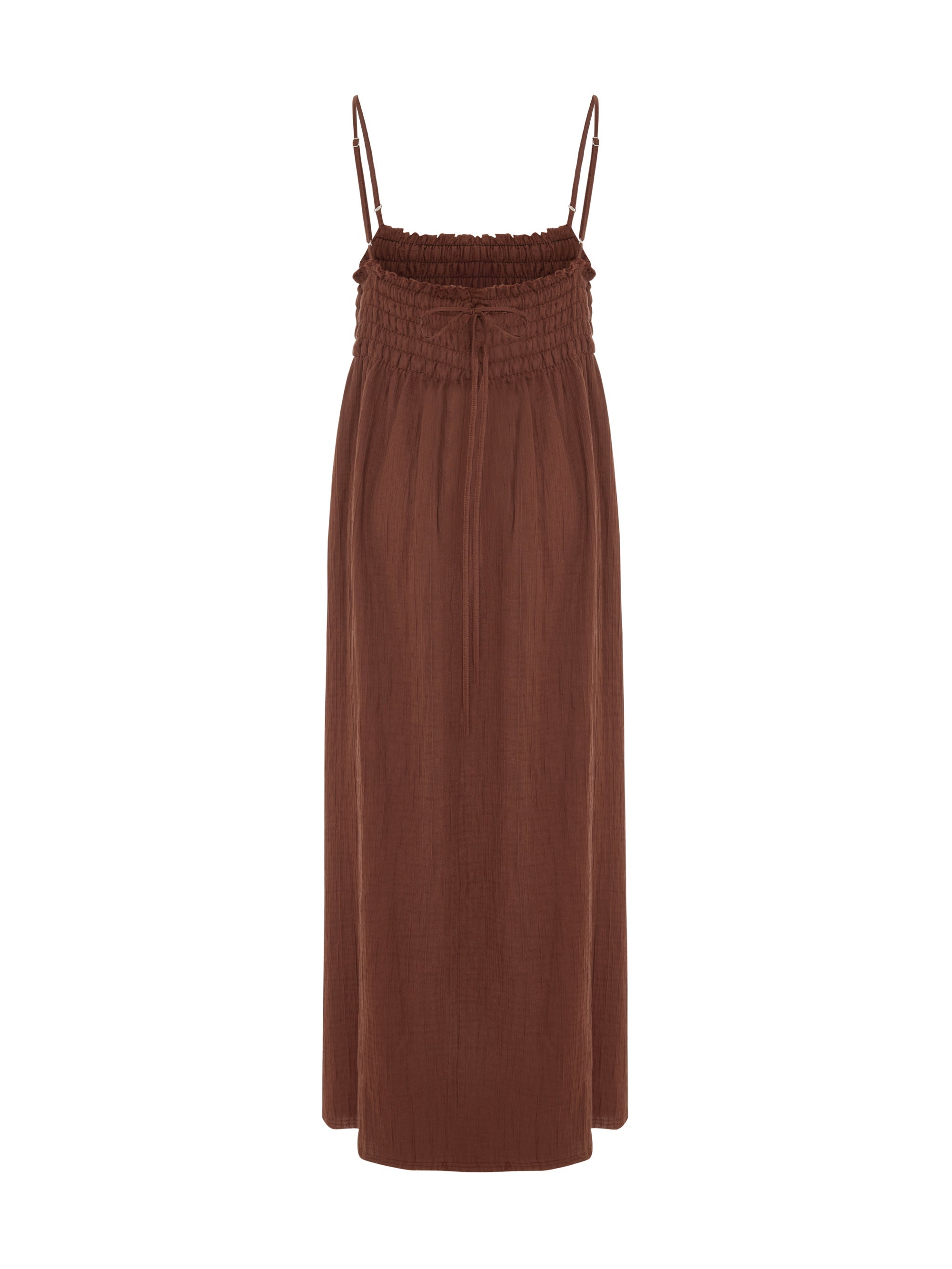 Kaya Smocked Maxi Dress - Terracotta