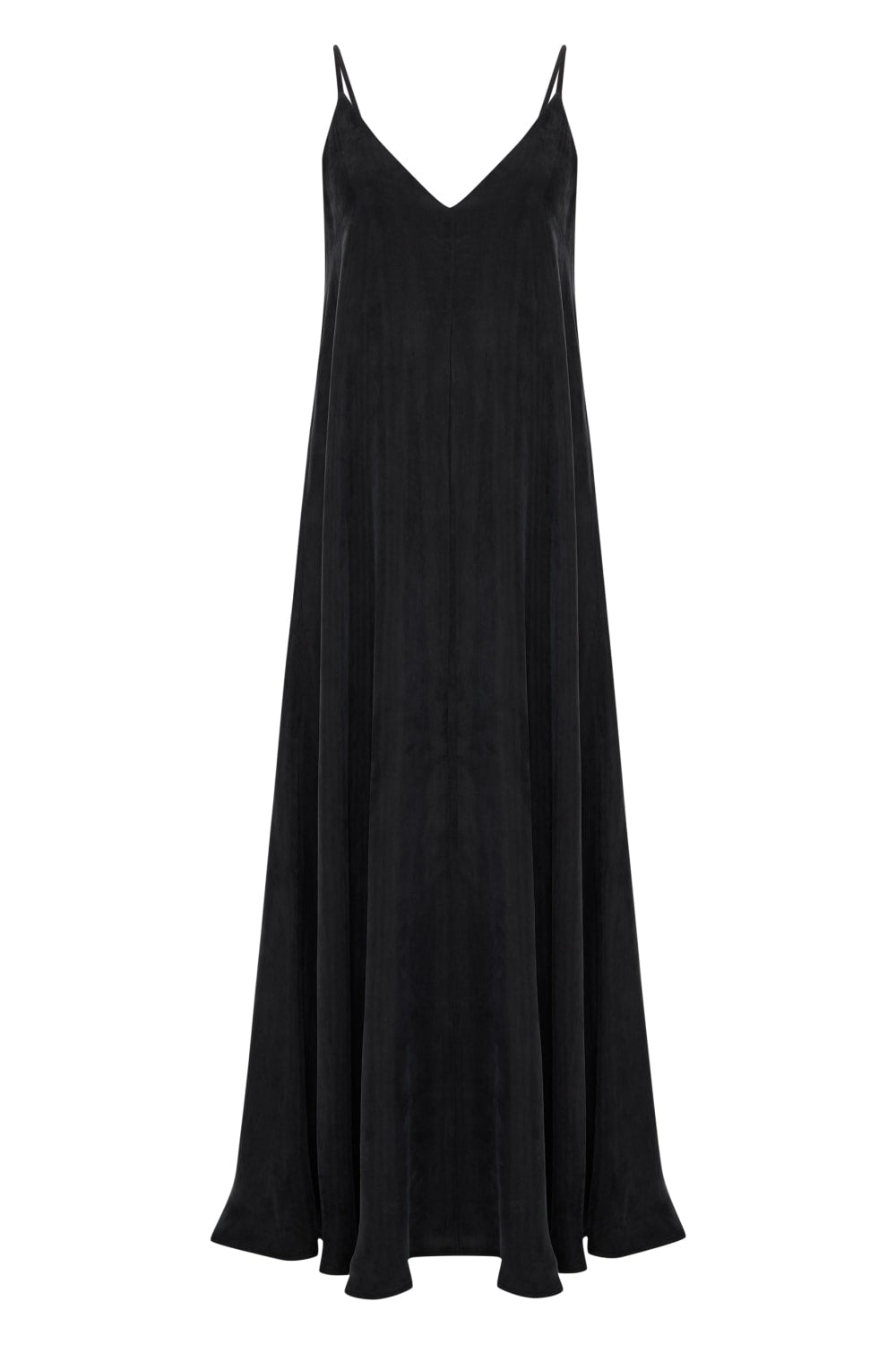 The Handloom-Lucid Flow Maxi Dress Black-Elbise-7-Milagron.com