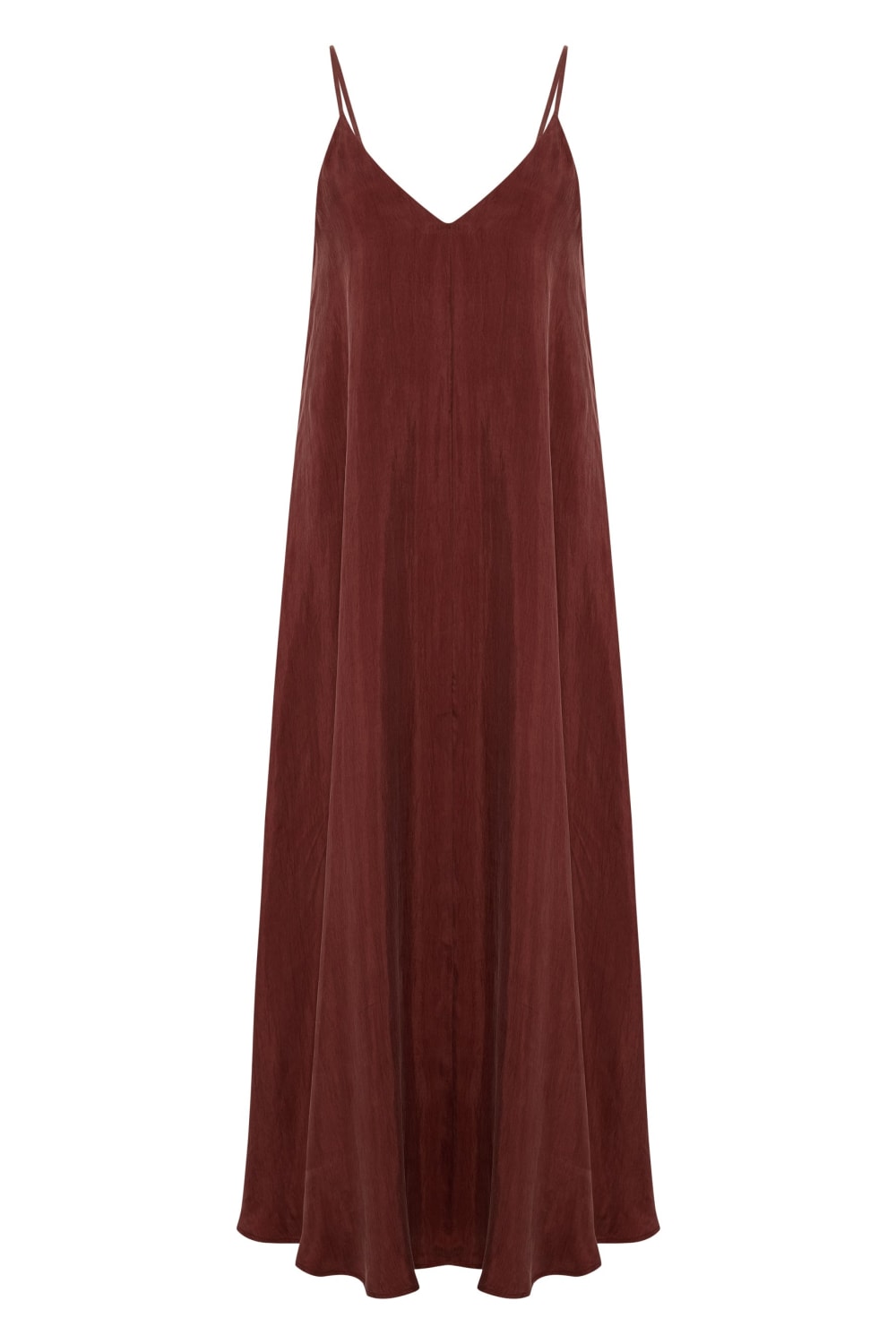 The Handloom-Lucid Flow Maxi Dress Burgundy-Elbise-8-Milagron.com