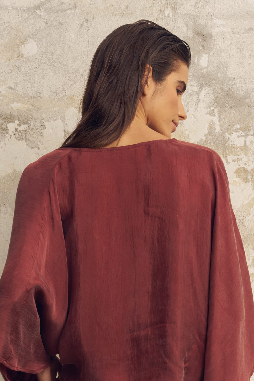 The Handloom-Lucid Flow Tie Pants Burgundy-Pantolon-5-Milagron.com