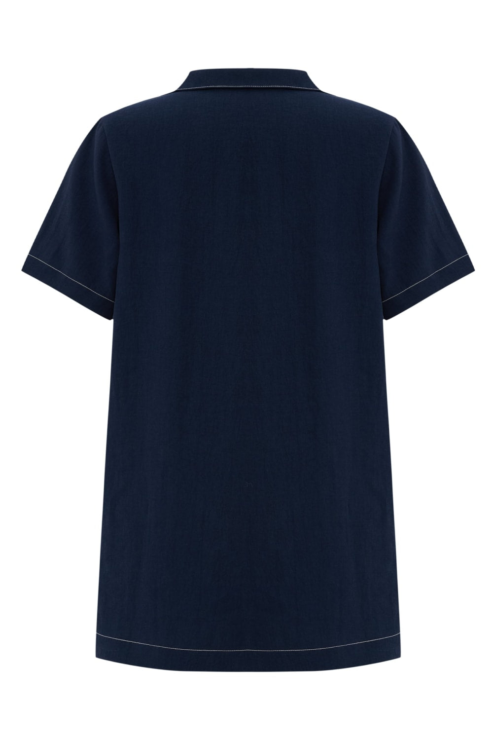 The Handloom-Mae Popover Mini Dress Navy-Elbise-7-Milagron.com