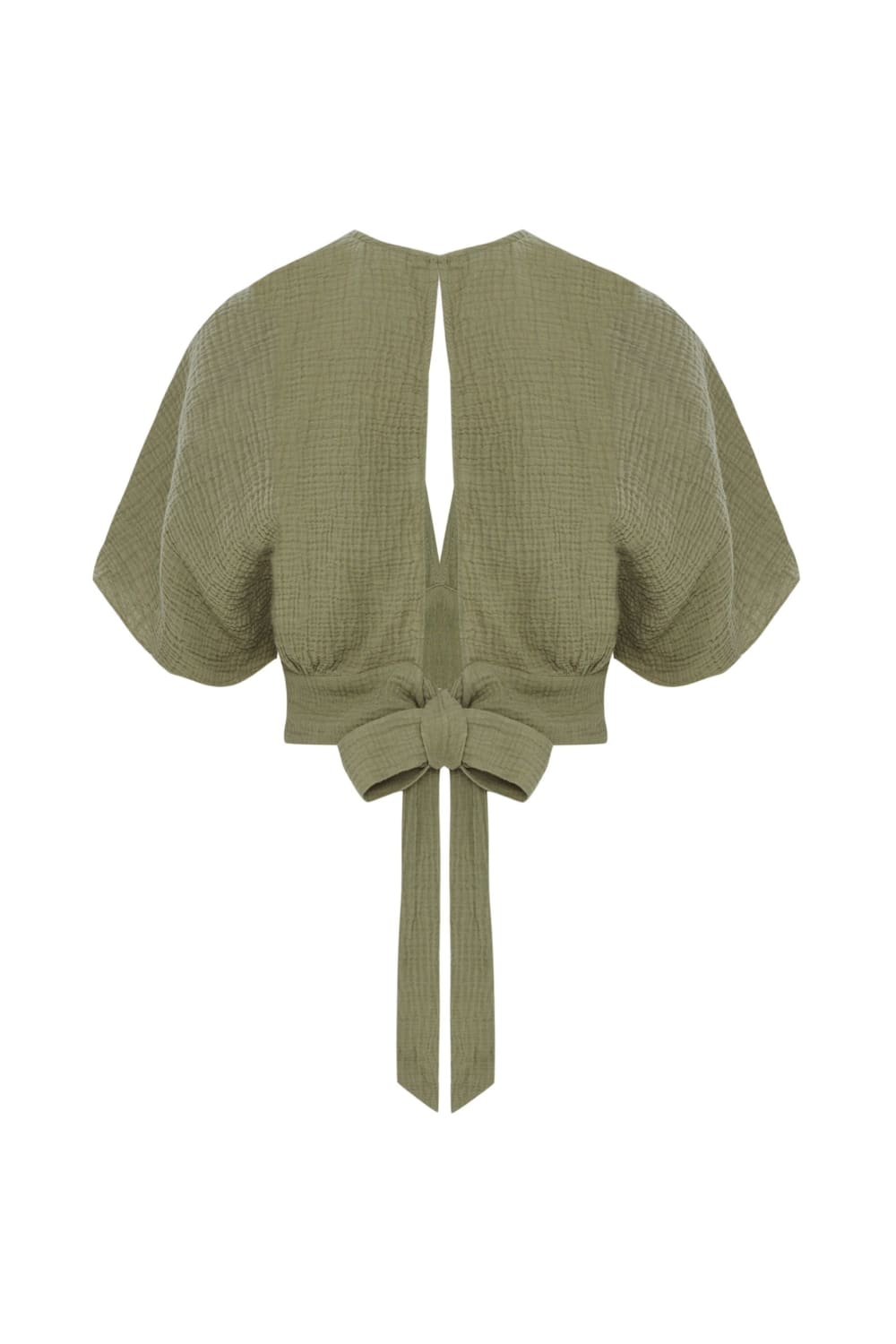 The Handloom-Mare Top Khaki Green-Top-6-Milagron.com