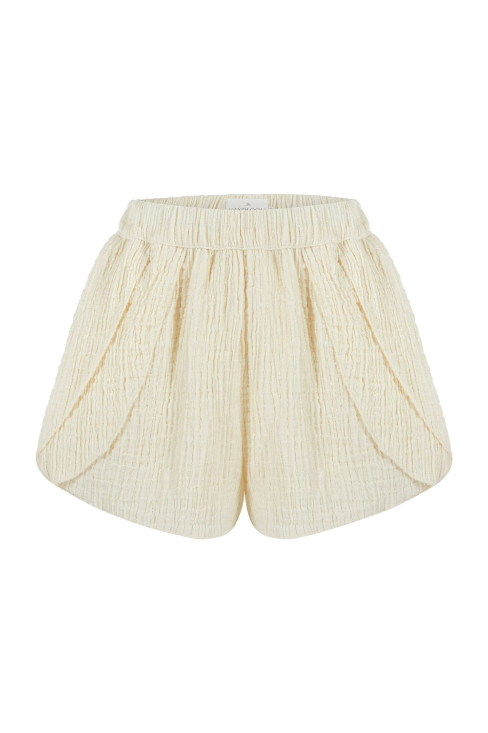 The Handloom-Mia Short Natural With Gold Stripes-Şort-7-Milagron.com