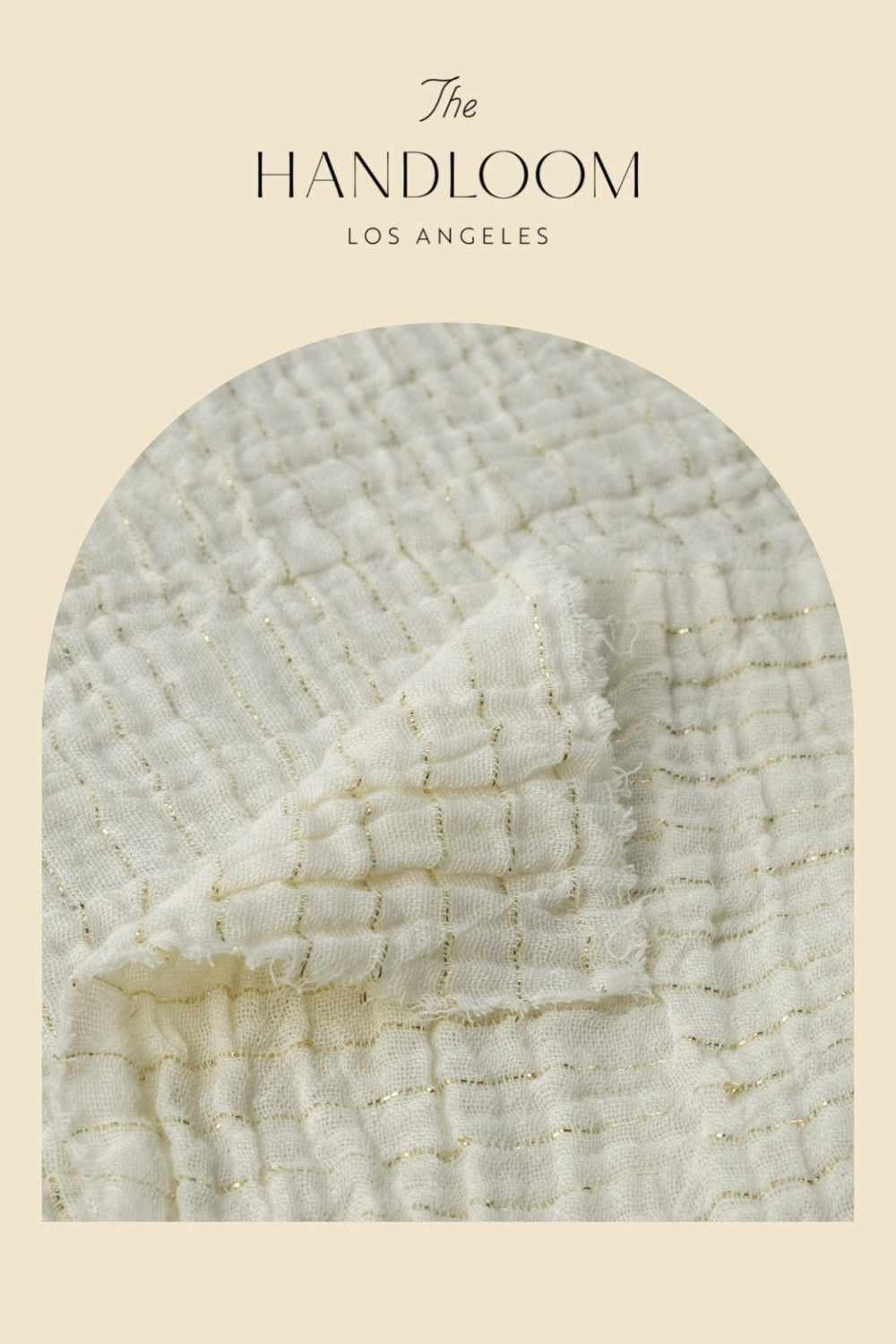 The Handloom-Mia Short Natural With Gold Stripes-Şort-8-Milagron.com