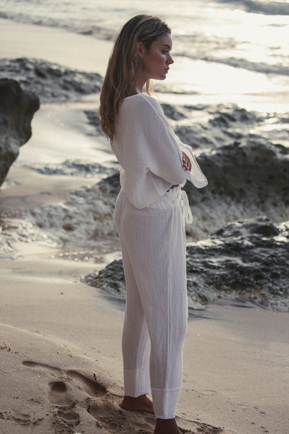 The Handloom-Paloma Paper Bag Pants White-Pantolon-4-Milagron.com