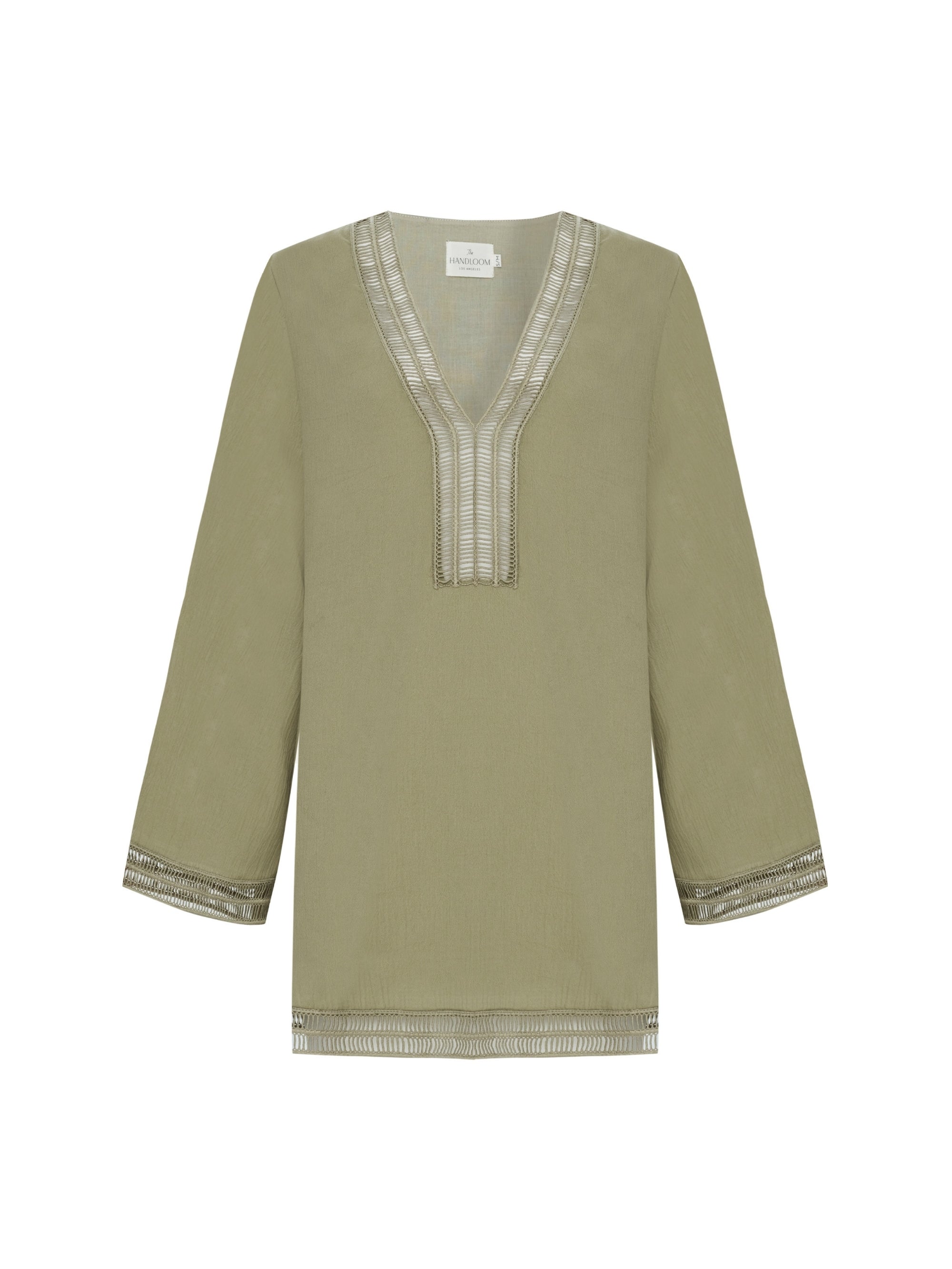 The Handloom-Positano Dress Khaki Green-Elbise-9-Milagron.com