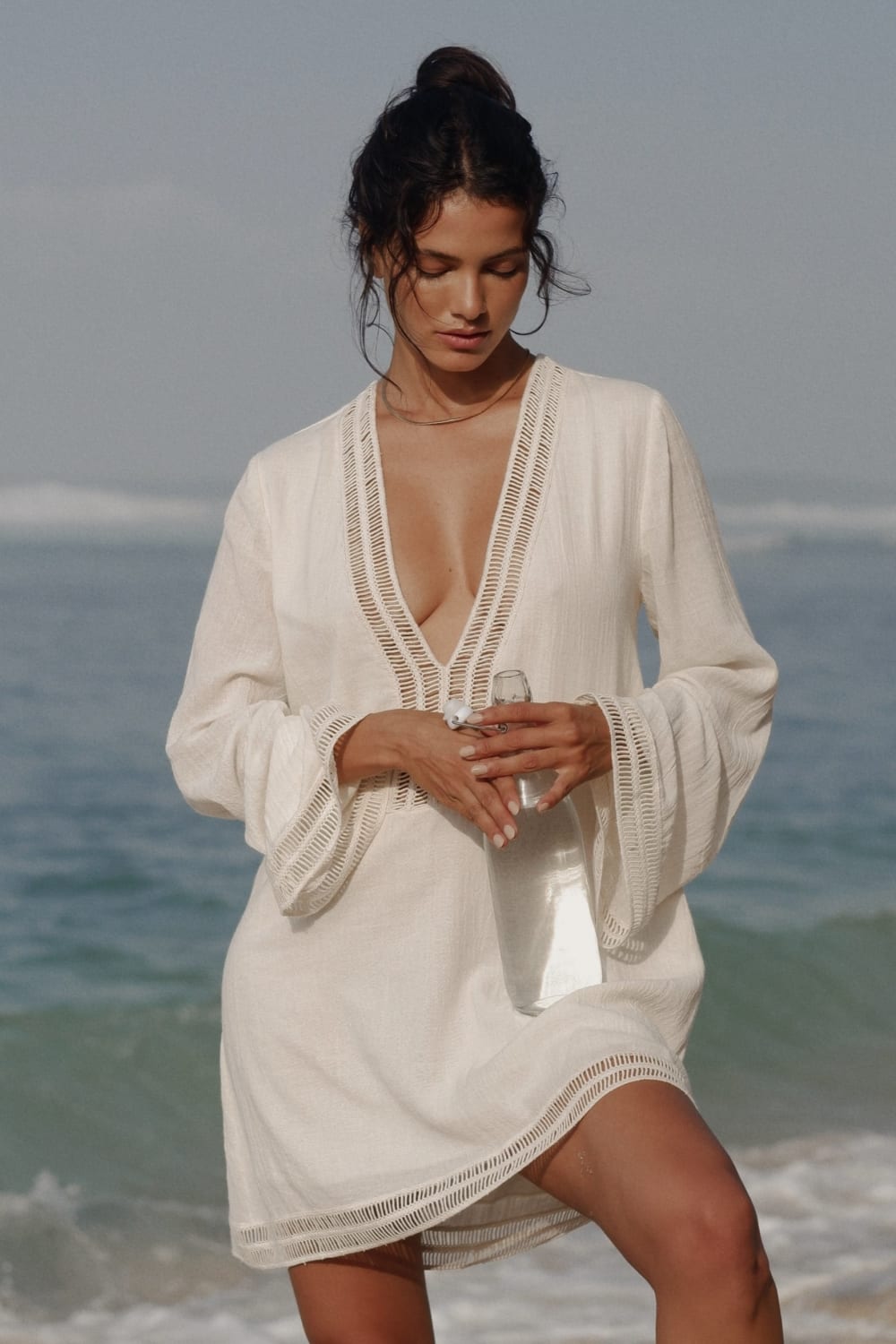 The Handloom-Positano Dress Natural-Elbise-1-Milagron.com