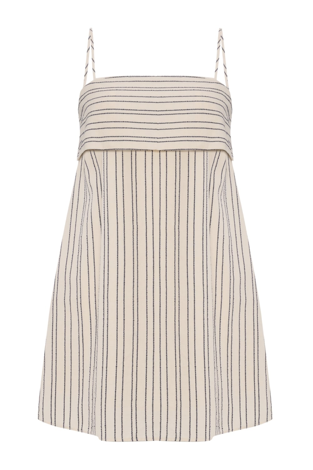 The Handloom-Puglia Stripes Mini Dress Navy-Elbise-6-Milagron.com